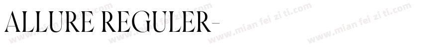 allure reguler字体转换